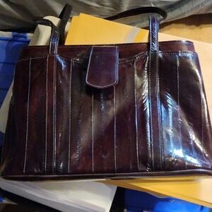 Eel skin purse